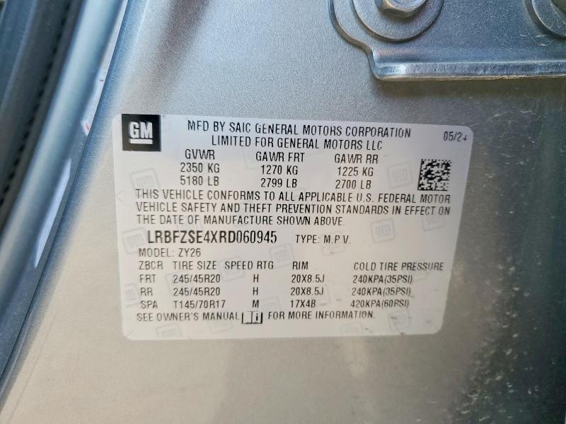 Продажа на аукционе авто 2024 Buick Envision, vin: LRBFZSE4XRD060945, номер лота: 66688626