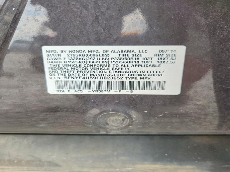 Продаж на аукціоні авто 2015 Honda Pilot, vin: 5FNYF4H59FB023652, номер лоту: 63231966