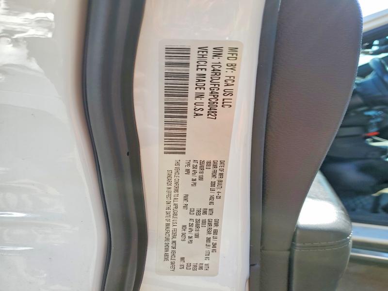 65487446 :رقم المزاد ، 1C4RDJFG4PC604827 vin ، 2023 Dodge Durango مزاد بيع