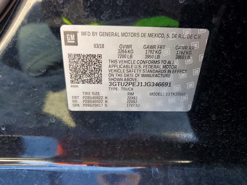 Продаж на аукціоні авто 2018 Gmc Sierra, vin: 3GTU2PEJ1JG346691, номер лоту: 66111656