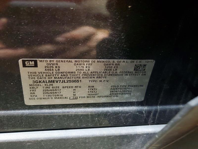 Продаж на аукціоні авто 2018 Gmc Terrain, vin: 3GKALMEV7JL259651, номер лоту: 64214886