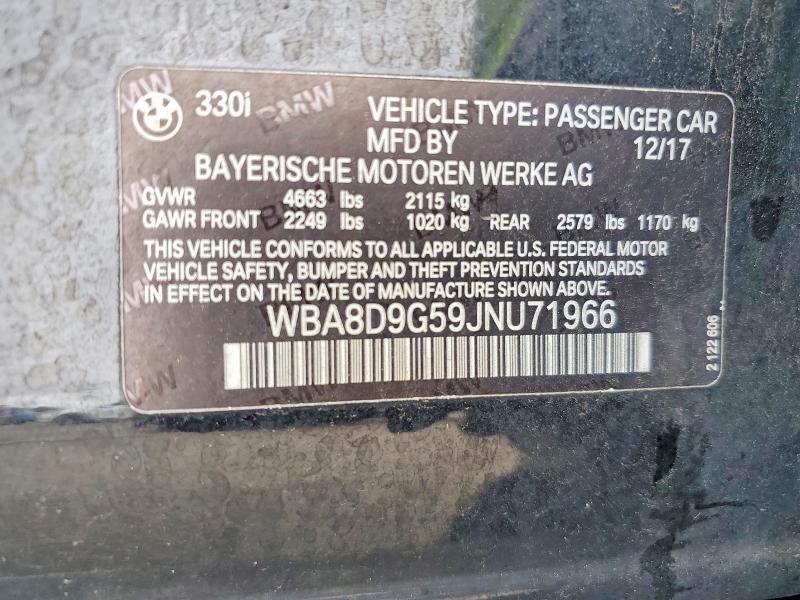 Продажа на аукционе авто 2018 Bmw 330, vin: WBA8D9G59JNU71966, номер лота: 65464666