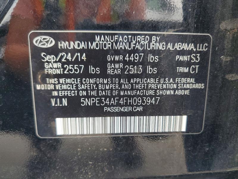 Aukcja sprzedaży 2015 Hyundai Sonata, vin: 5NPE34AF4FH093947, numer aukcji: 66631506