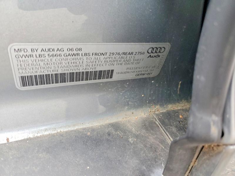 Продаж на аукціоні авто 2008 Audi S6, vin: WAUDN74FX8N154754, номер лоту: 64497776