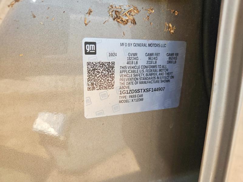 64789026 :رقم المزاد ، 1G1ZD5STXSF144907 vin ، 2025 Chevrolet Malibu مزاد بيع