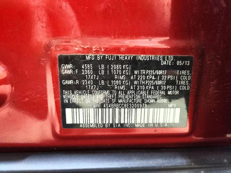 Aukcja sprzedaży 2014 Subaru Outback, vin: 4S4BRBCC8E3200979, numer aukcji: 66008886