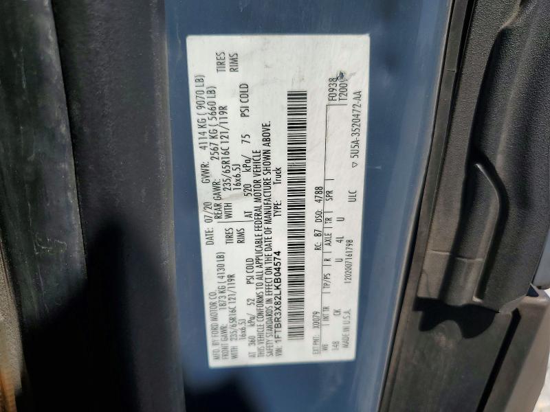 Aukcja sprzedaży 2020 Ford Transit, vin: 1FTBR3X82LKB04574, numer aukcji: 62543576
