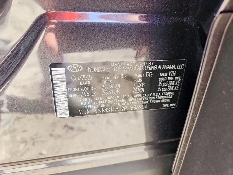 Продаж на аукціоні авто 2023 Hyundai Santa Fe, vin: 5NMS14AJ2PH636904, номер лоту: 65131036