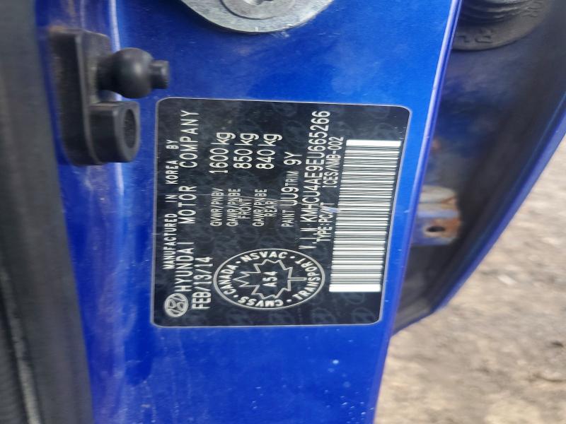 Продаж на аукціоні авто 2014 Hyundai Accent, vin: KMHCU4AE9EU665266, номер лоту: 65124336