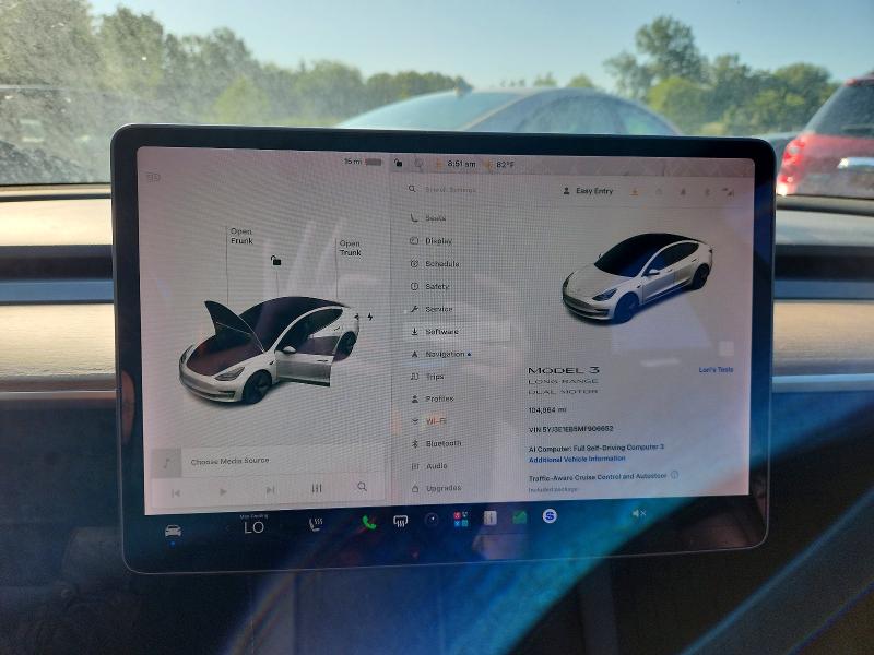 Aukcja sprzedaży 2021 Tesla Model 3, vin: 5YJ3E1EB5MF906652, numer aukcji: 61028706