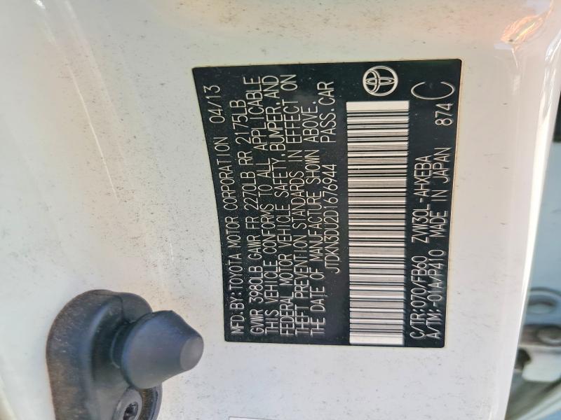 Продажа на аукционе авто 2013 Toyota Prius, vin: JTDKN3DU2D1676944, номер лота: 60204166