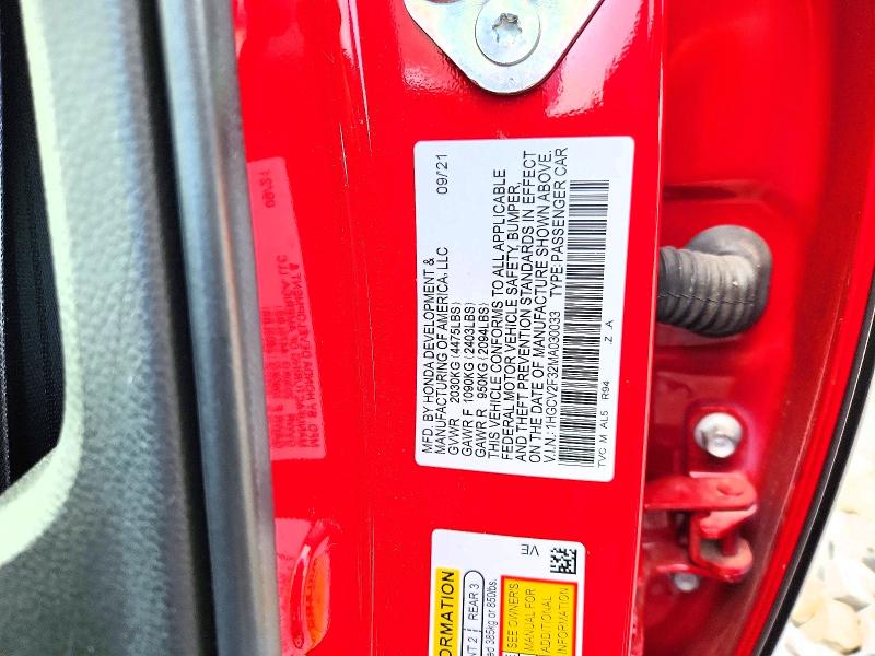 Продажа на аукционе авто 2021 Honda Accord, vin: 1HGCV2F32MA030033, номер лота: 64886646