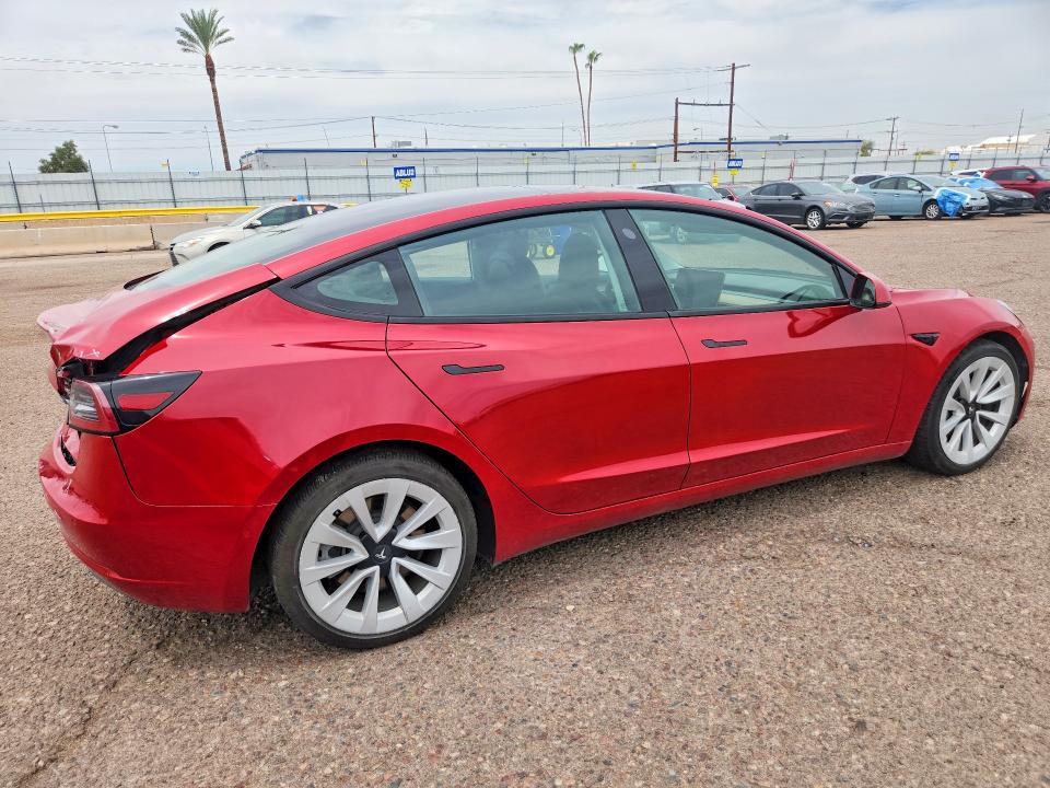 62600296 :رقم المزاد ، 5YJ3E1EA9NF304829 vin ، 2022 Tesla Model 3 مزاد بيع