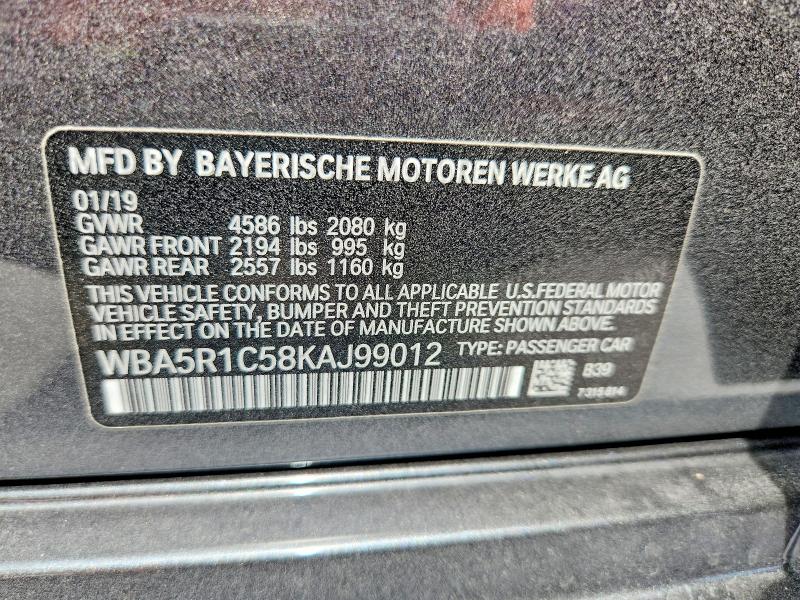 Aukcja sprzedaży 2019 Bmw 330i, vin: WBA5R1C58KAJ99012, numer aukcji: 66036256