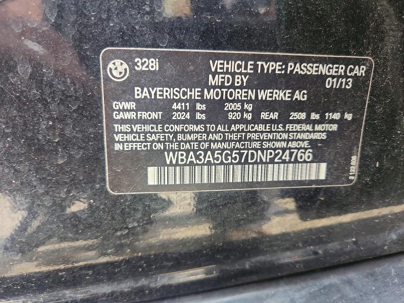 Aukcja sprzedaży 2013 Bmw 328, vin: WBA3A5G57DNP24766, numer aukcji: 63900116