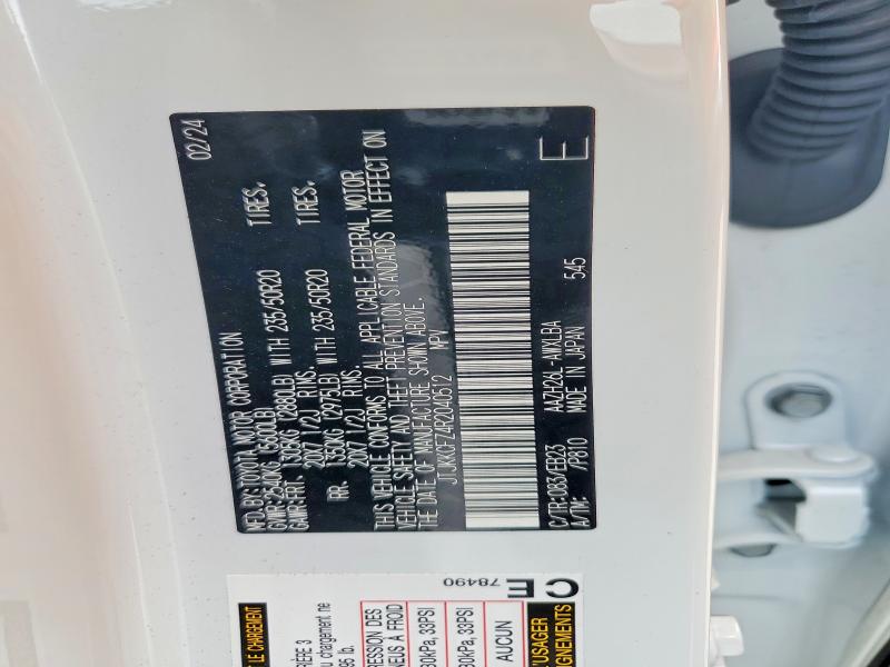 65010586 :رقم المزاد ، JTJKKCFZ4R2040512 vin ، 2024 Lexus Nx 450h+ مزاد بيع