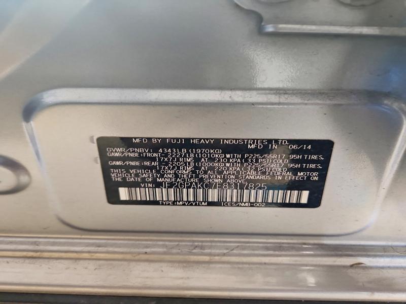 Aukcja sprzedaży 2014 Subaru Xv Crosstrek, vin: JF2GPAKC7E8317825, numer aukcji: 65545076