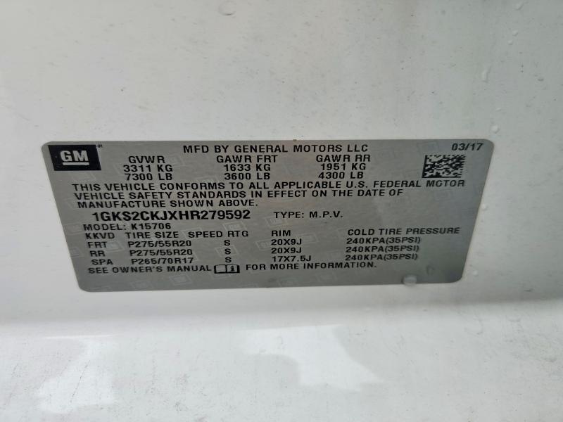 Продажа на аукционе авто 2017 Gmc Yukon, vin: 1GKS2CKJXHR279592, номер лота: 61965576