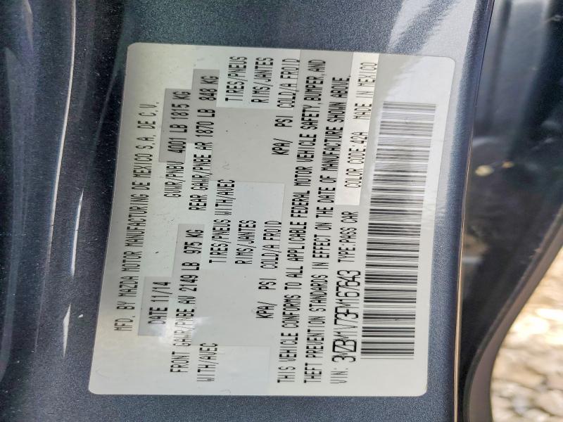 63842626 :رقم المزاد ، 3MZBM1V73FM167643 vin ، 2015 Mazda 3 مزاد بيع