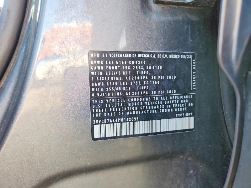Aukcja sprzedaży 2023 Volkswagen Tiguan, vin: 3VVCB7AX4PM142095, numer aukcji: 65144476