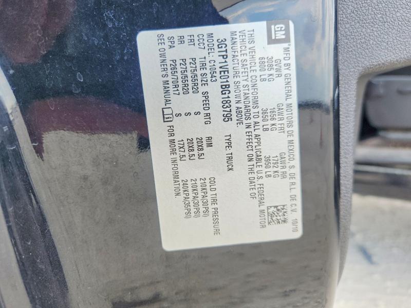 Aukcja sprzedaży 2011 Gmc Sierra, vin: 3GTP1VE01BG183795, numer aukcji: 66386416