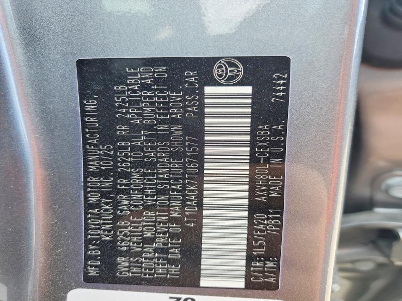Aukcja sprzedaży 2026 Toyota Camry, vin: 4T1DAACK7TU671577, numer aukcji: 62260446