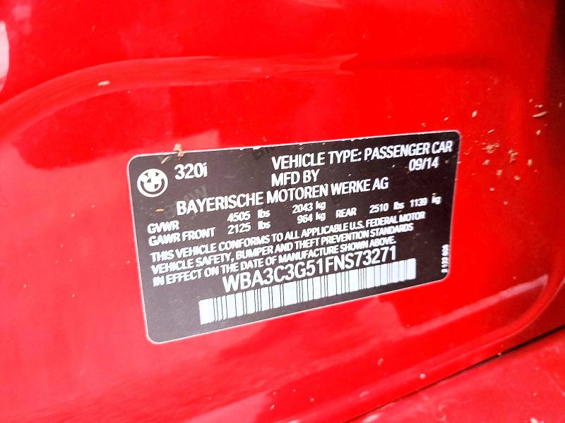 Aukcja sprzedaży 2015 Bmw 320i, vin: WBA3C3G51FNS73271, numer aukcji: 64110686