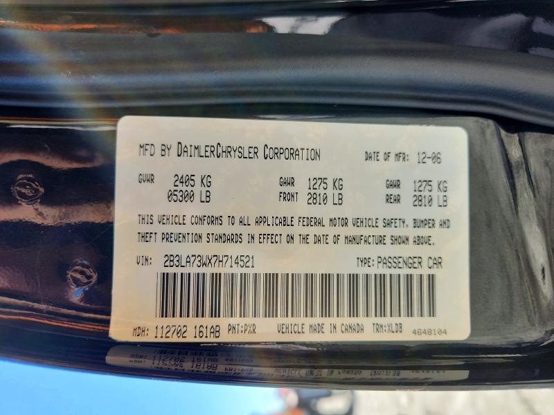 Продаж на аукціоні авто 2007 Dodge Charger, vin: 2B3LA73WX7H714521, номер лоту: 65558816
