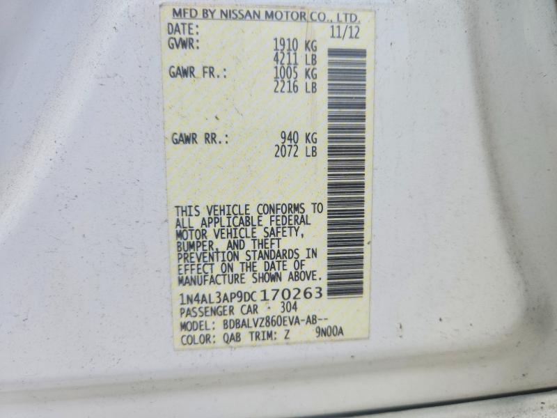 Продаж на аукціоні авто 2013 Nissan Altima, vin: 1N4AL3AP9DC170263, номер лоту: 64936956