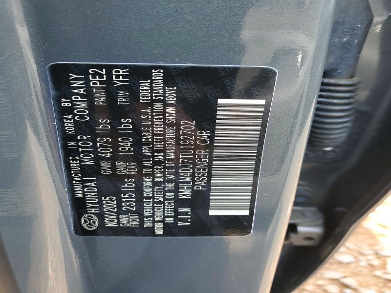 Aukcja sprzedaży 2026 Hyundai Elantra Hybrid, vin: KMHLM4DJ7TU192702, numer aukcji: 64613246