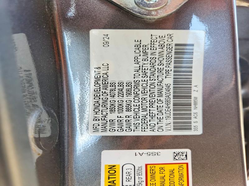 63338956 :رقم المزاد ، 19UDE4H68SA004945 vin ، 2025 Acura Integra مزاد بيع