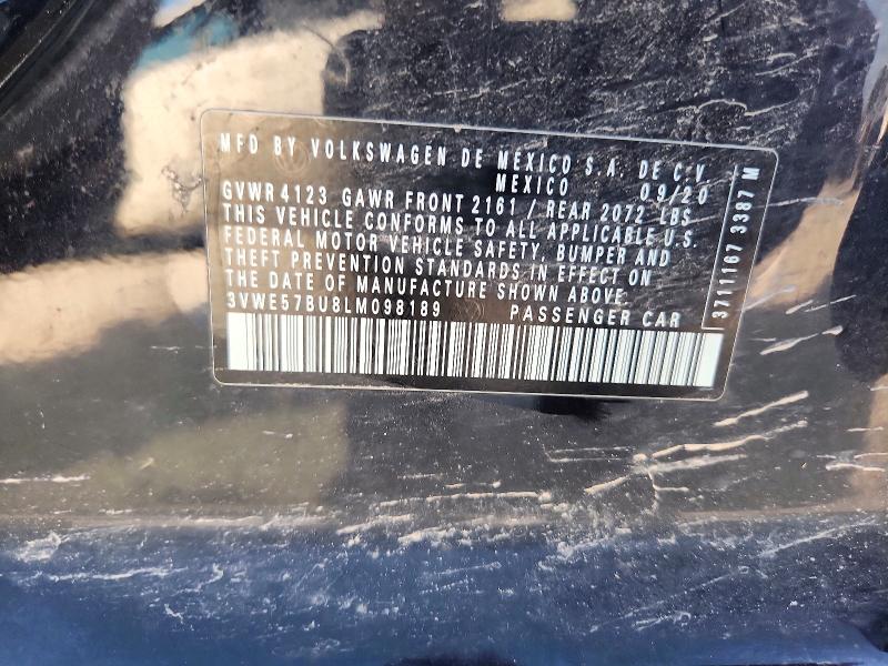 Aukcja sprzedaży 2020 Volkswagen Jetta, vin: 3VWE57BU8LM098189, numer aukcji: 63722226