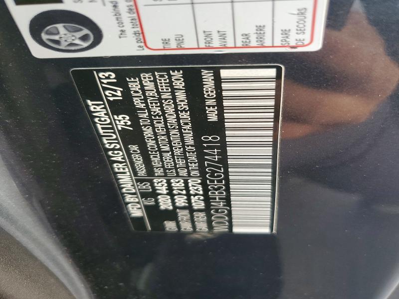2014 Mercedes-benz C მანქანა იყიდება აუქციონზე, vin: WDDGJ4HB3EG274418, აუქციონის ნომერი: 61643936
