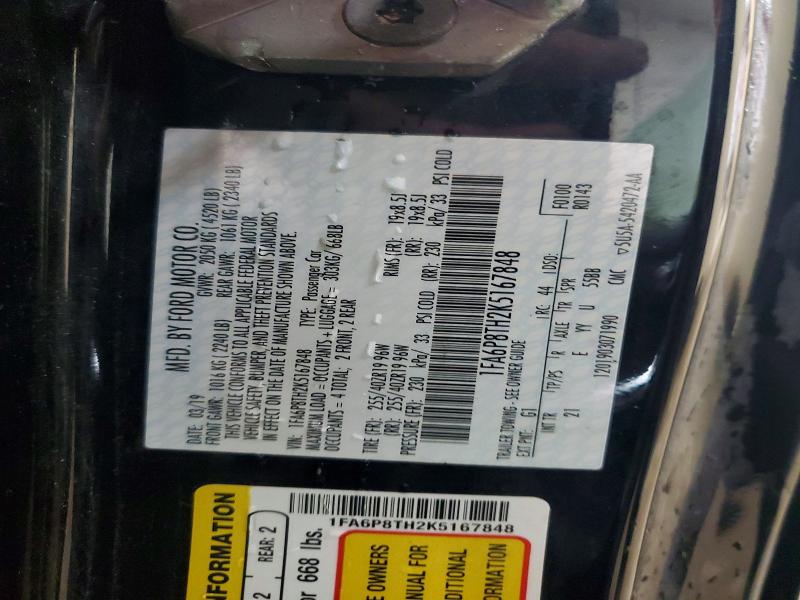 Aukcja sprzedaży 2019 Ford Mustang, vin: 1FA6P8TH2K5167848, numer aukcji: 65757176