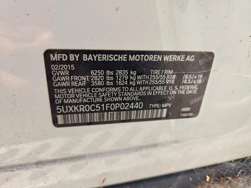 Aukcja sprzedaży 2015 Bmw X5, vin: 5UXKR0C51F0P02440, numer aukcji: 66807716