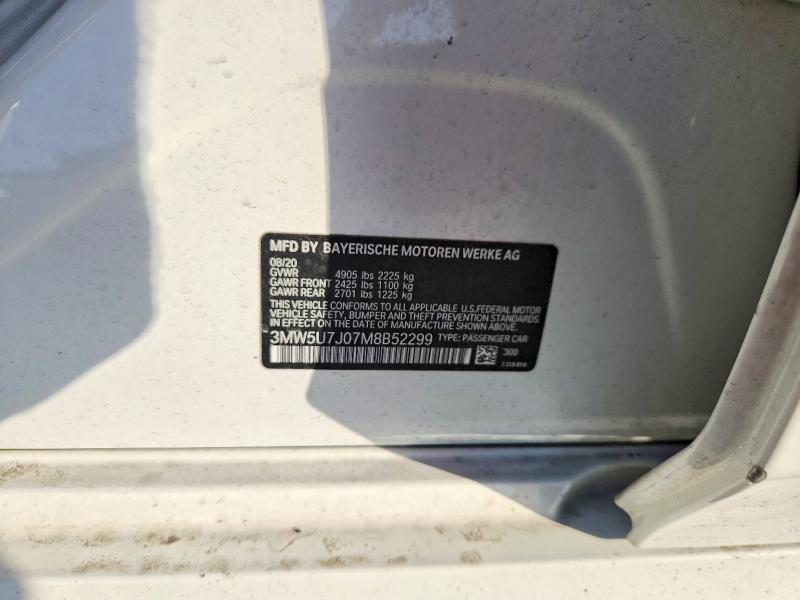 Продаж на аукціоні авто 2021 Bmw M340i, vin: 3MW5U7J07M8B52299, номер лоту: 64746836