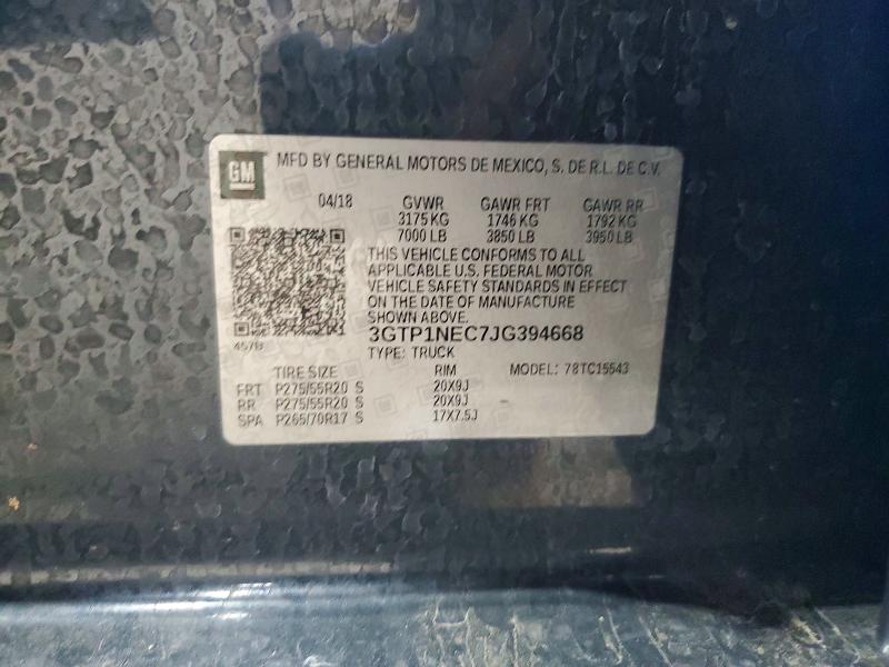 Продажа на аукционе авто 2018 Gmc Sierra, vin: 3GTP1NEC7JG394668, номер лота: 66355116