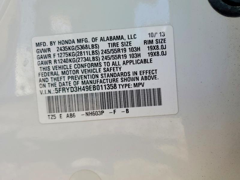 Aukcja sprzedaży 2014 Acura Mdx, vin: 5FRYD3H49EB011358, numer aukcji: 64233356