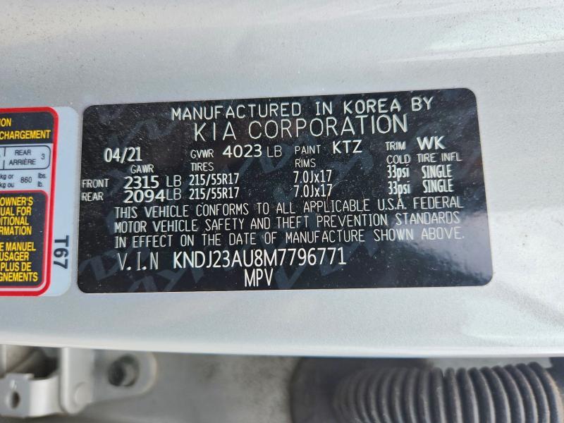 Aukcja sprzedaży 2021 Kia Soul, vin: KNDJ23AU8M7796771, numer aukcji: 65189206