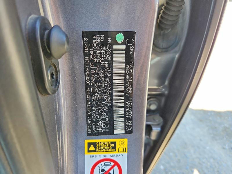 Продажа на аукционе авто 2013 Lexus Es, vin: JTHBW1GG8D2023034, номер лота: 66054696
