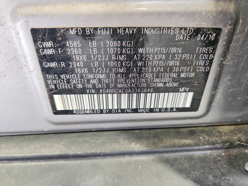 Продаж на аукціоні авто 2010 Subaru Outback, vin: 4S4BRCAC0A3383846, номер лоту: 66741716