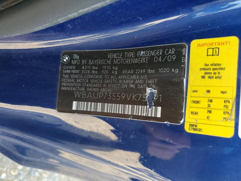 Продажа на аукционе авто 2009 Bmw 128, vin: WBAUP73559VK75891, номер лота: 64053716
