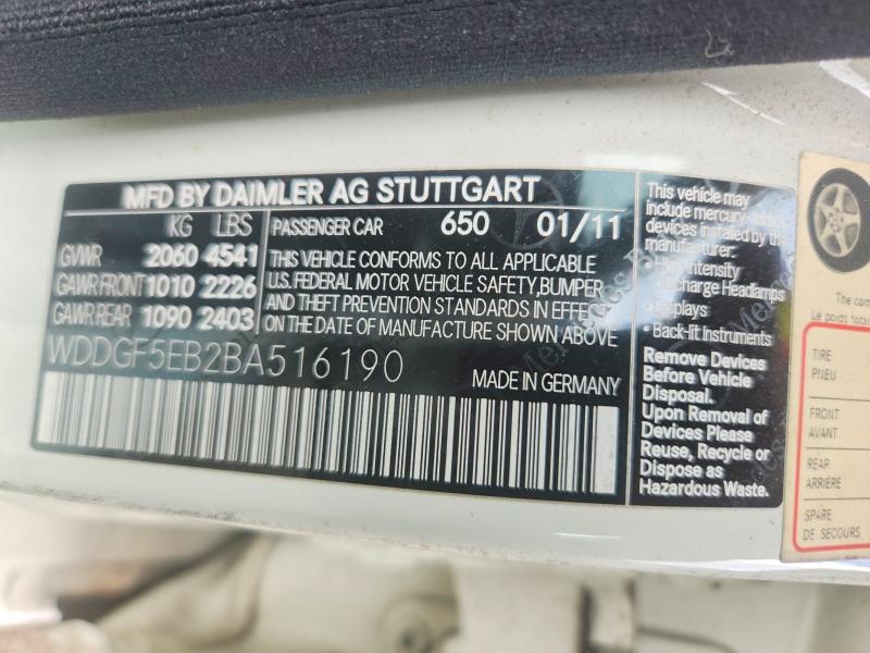 Продаж на аукціоні авто 2011 Mercedes-benz C, vin: WDDGF5EB2BA516190, номер лоту: 66522146