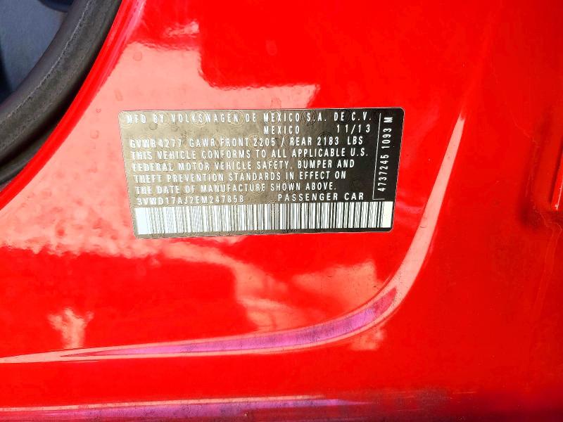 Продаж на аукціоні авто 2014 Volkswagen Jetta, vin: 3VWD17AJ2EM247858, номер лоту: 67353536