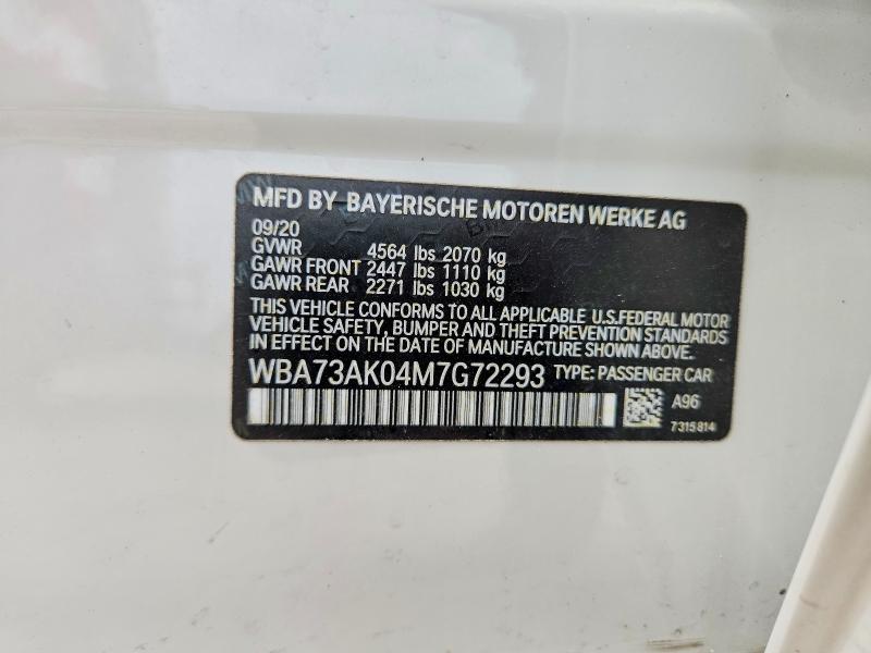 Aukcja sprzedaży 2021 Bmw 228xi, vin: WBA73AK04M7G72293, numer aukcji: 67169296
