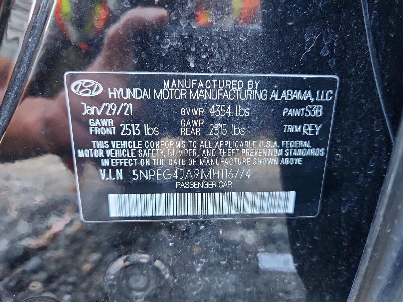 Aukcja sprzedaży 2021 Hyundai Sonata, vin: 5NPEG4JA9MH116774, numer aukcji: 66507316