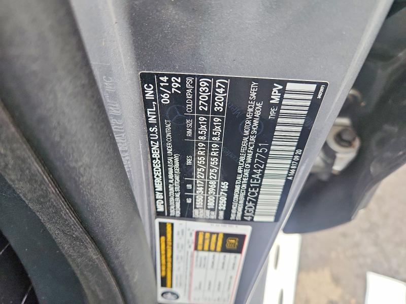 Продаж на аукціоні авто 2014 Mercedes-benz Gl, vin: 4JGDF7CE1EA427751, номер лоту: 61447856