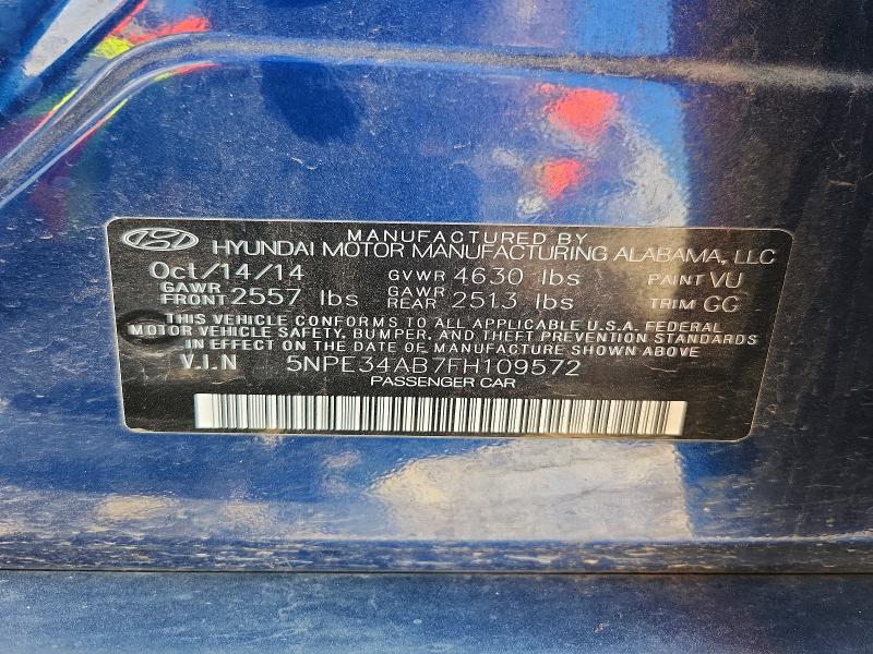 Aukcja sprzedaży 2015 Hyundai Sonata, vin: 5NPE34AB7FH109572, numer aukcji: 65226516