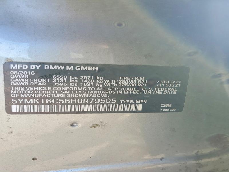 Aukcja sprzedaży 2017 Bmw X5, vin: 5YMKT6C56H0R79505, numer aukcji: 66402326