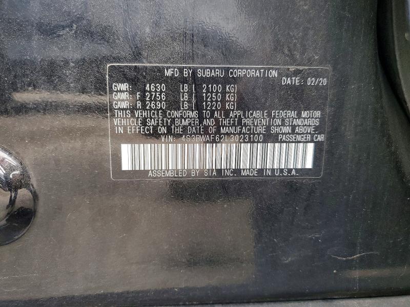 Aukcja sprzedaży 2020 Subaru Legacy, vin: 4S3BWAF62L3023100, numer aukcji: 65268616